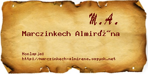 Marczinkech Almiréna névjegykártya